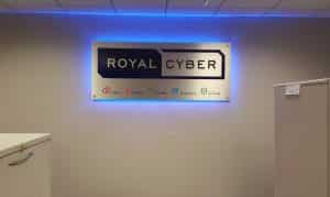 Royal Cyber Backlit Indoor Lobby Sign